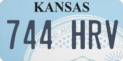 KS license plate 744HRV
