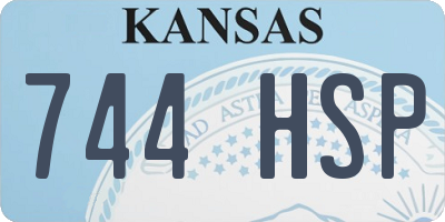 KS license plate 744HSP