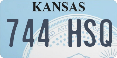 KS license plate 744HSQ