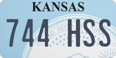KS license plate 744HSS