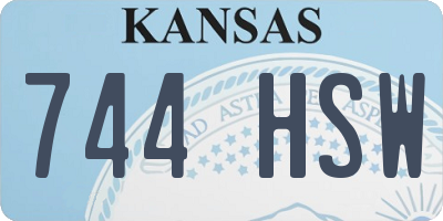 KS license plate 744HSW