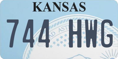 KS license plate 744HWG