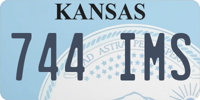 KS license plate 744IMS