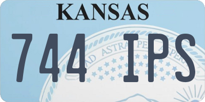 KS license plate 744IPS
