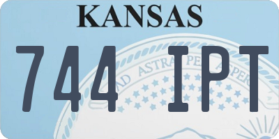 KS license plate 744IPT