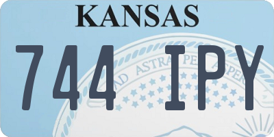 KS license plate 744IPY