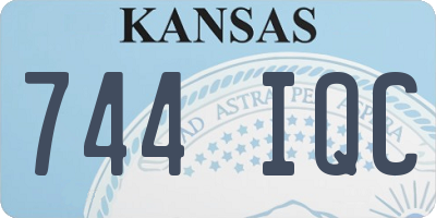 KS license plate 744IQC