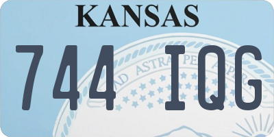 KS license plate 744IQG