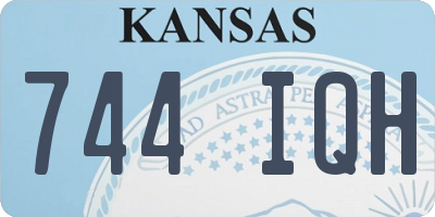 KS license plate 744IQH