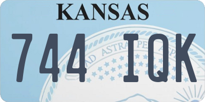 KS license plate 744IQK