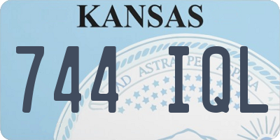 KS license plate 744IQL