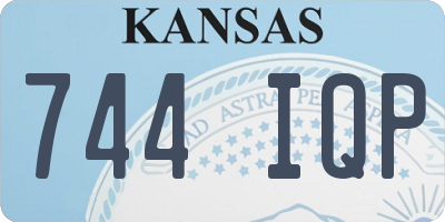 KS license plate 744IQP