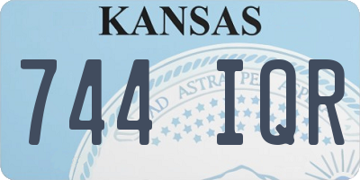 KS license plate 744IQR