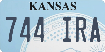 KS license plate 744IRA