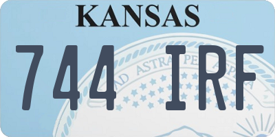 KS license plate 744IRF