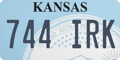 KS license plate 744IRK