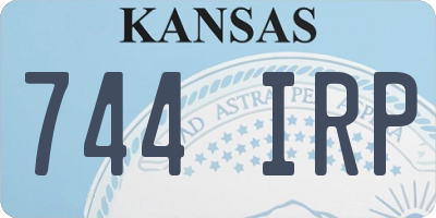 KS license plate 744IRP