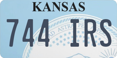 KS license plate 744IRS