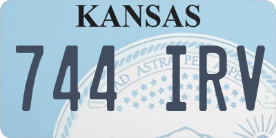 KS license plate 744IRV