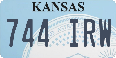 KS license plate 744IRW