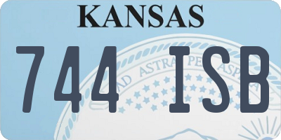 KS license plate 744ISB
