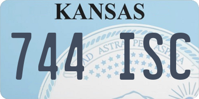 KS license plate 744ISC