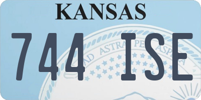 KS license plate 744ISE