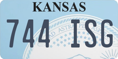 KS license plate 744ISG