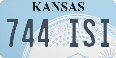 KS license plate 744ISI