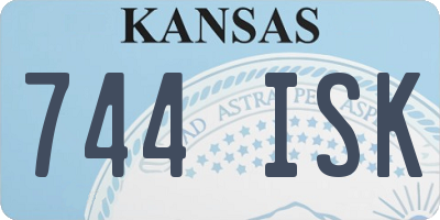 KS license plate 744ISK