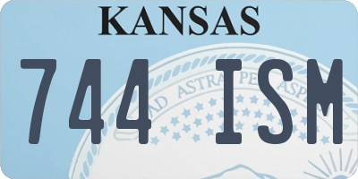 KS license plate 744ISM