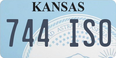 KS license plate 744ISO