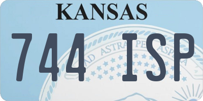 KS license plate 744ISP