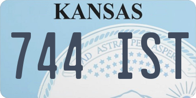 KS license plate 744IST