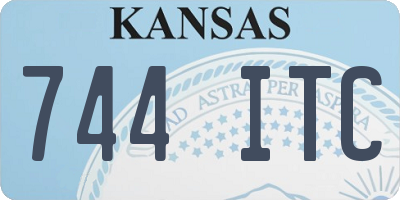 KS license plate 744ITC