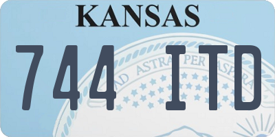 KS license plate 744ITD