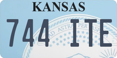 KS license plate 744ITE