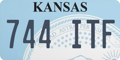 KS license plate 744ITF
