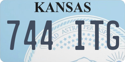 KS license plate 744ITG