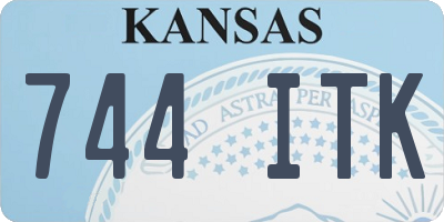 KS license plate 744ITK
