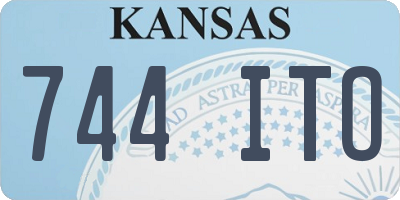 KS license plate 744ITO
