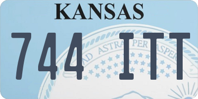 KS license plate 744ITT