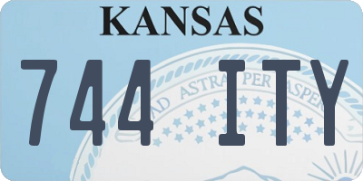 KS license plate 744ITY