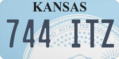 KS license plate 744ITZ