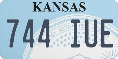 KS license plate 744IUE