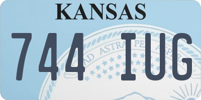 KS license plate 744IUG