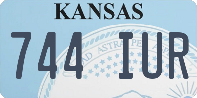 KS license plate 744IUR