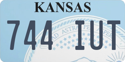KS license plate 744IUT