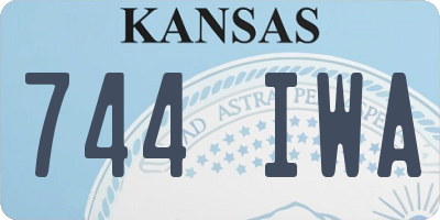 KS license plate 744IWA