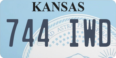 KS license plate 744IWD